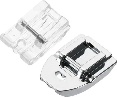 Produktbild von Nähfuß - 2 Stück Nähfuß-Accessoires für Nähmaschine - justierbarer Fuß für unsichtbare Reißverschlüsse - transparenter Saumfuß