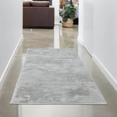 Produktbild von Weicher Gästezimmer Hasenfell Teppich - waschbar - in grau Größe - 70 x 140 cm