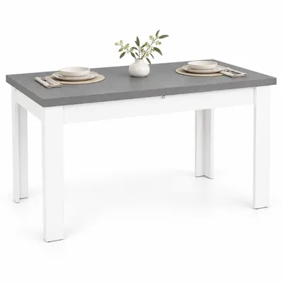Zdjęcie produktu dla INSPIRO C-2 stół rozkładany szary/biały 120–160 × 80 cm