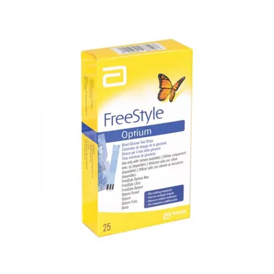 Produktbild von Freestyle Optium Blutzuckermessstreifen, 25 Stück