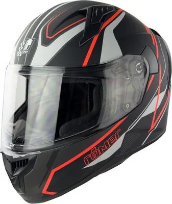 Produktbild von RR202414 Römer Integralhelm - Motorradhelm schwarz/grau/neonorange - XS-XXL Römer Helmets Helm: XXL / 63-64cm,