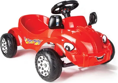 Produktbild von Pilsan Kinderauto Happy Herby Pedale 07303 rot, Hupe am Lenkrad, ab 3 Jahre
