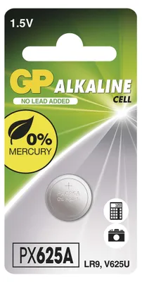Alkalická knoflíková baterie GP 625A (LR9), 1 ks
