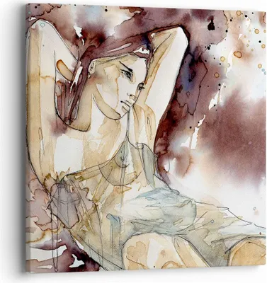 Produktbild von Bild auf Leinwand - Leinwandbild - Frau Modell - 40x40cm - Wand Bild - Wanddeko - Wandbilder - Leinwanddruck - Bilder - Kunstdruck - Wanddekoration - Leinwand bilder - Wandkunst - AC40x40-3552