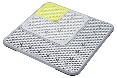 Produktbild von KitchenCraft 3-teilige Waschbeckenschutzmatte Grau/Grün 30,3 x 30,3 cm