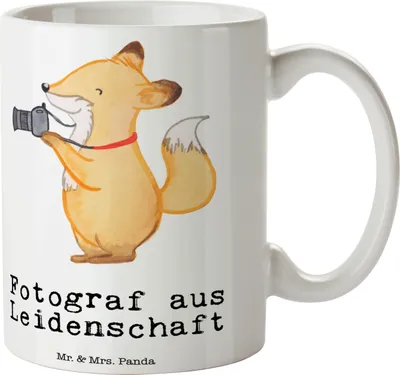 Produktbild von Mr. & Mrs. Panda Trinkbecher Fotograf Leidenschaft - Weiß - Geschenk, haferl, Teetasse, Fotografie, Tasse, Kaffeetasse, Ausbildung, Kaffeebecher, Pott, Beruf