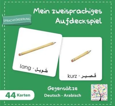 Produktbild von Mein zweisprachiges Aufdeckspiel , Gegensätze, Deutsch-Arabisch (Kinderspiel)