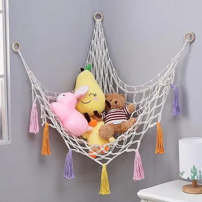 Produktbild von Famanu Spielzeugnetz 105 x 105 x 155 cm - Organizer für Kuscheltiere