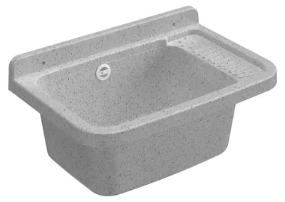Produktbild von Wandmontage Polypropylen Waschbecken mit Siphon und Abflussgarnitur