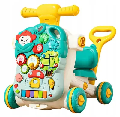 Produktbild von Kinder Lauflernwagen 4in1 Interaktiv Blau YL604A Tisch Fahrlernhilfe