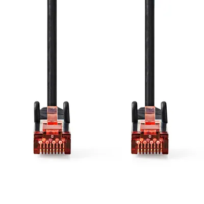Produktbild von Nedis CAT6-Netzwerkkabel - RJ45 Stecker - RJ45 Stecker - S/FTP - 5.00 m - Rund - LSZH - Schwarz - Label