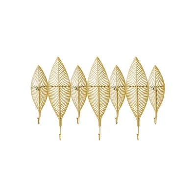 Produktbild von Wandhaken Garderobenhaken Wandgarderobe Handtuchhalter Kleiderhaken Mantelhaken Huthaken Blatthaken Nachbildung Blattförmiger Garderobenständer Gold