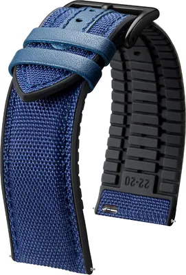 Image de Bracelet de montre hybride, en caoutchouc et nylon, de 18 à 22 mm, avec fermeture à boucle rapide, pour hommes et femmes