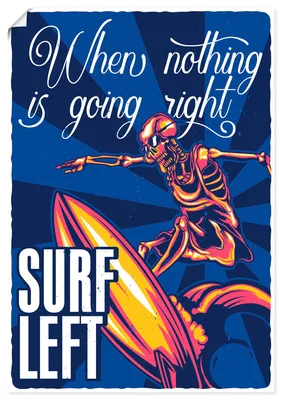 Produktbild von ARTland Poster Surfen Größe: 50x70 cm