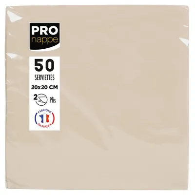 Produktbild von PRONAPPE SV622002I, Elfenbein, Baumwolle, Quadratisch, 200 mm, 200 mm, 50 Stück(e)
