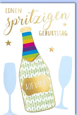 Produktbild von Geburtstag - Glückwunschkarte im Format 11,5 x 17 cm mit Umschlag
