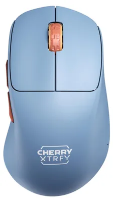 Image de CHERRY Xtrfy M64 - Souris - ergonomique - optique - 5 boutons - sans fil - 2,4 GHz - récepteur sans fil (USB) - bleu (CX-M64W-BLUE)