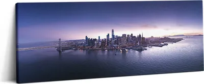 Produktbild von Blick auf San Francisco – Leinwandbild Wandbild – 125x50 cm – Leinwandbilder – Wandbilder – Schlafzimmer – Flur