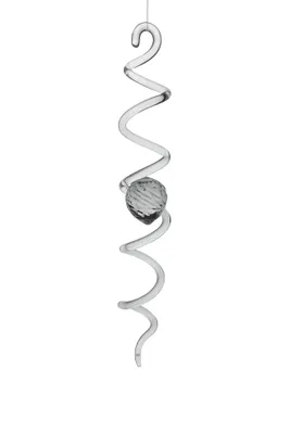 Produktbild von Hängespirale mit facettierter Kugel 31 cm – tschechisches Glas | Handarbeit