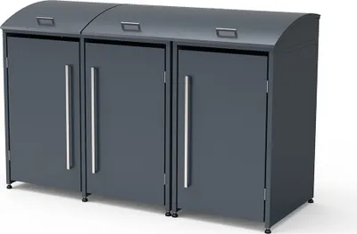 Produktbild von Westmann Metall Mülltonnenbox Moderna 3 3x240 L Anthrazit 83x211x135 cm