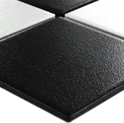 Produktbild von Keramikmosaik Fliesen Schwarz Weiss Matt