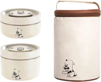 Produktbild von Famanu Isolierte Lunchbox mit Löffel - 550ml + 350ml + Tasche