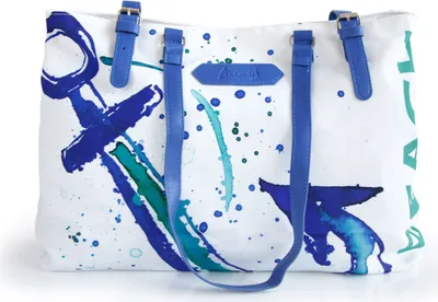 Produktbild von Anemoss Anchor Beach Bag, wasserdichte und sanddichte Strandtaschen, Geschenke für Frauen und Mädchen, leichte modische Hand- und Schultertasche, große Kapazität