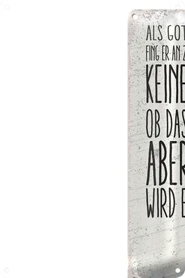 Produktbild von Blechschild Spruch lustig als Gott mich schuff 18x12cm