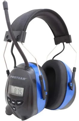 Produktbild von Gehörschutz mit Bluetooth und Radio FM/AM, SNR 30dB, wiederaufladbar, blau
