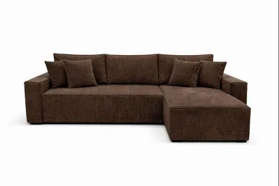 Obrázek produktu pro Rohová pohovka EDEN, barva hnědá, rozměry 235 x 75 x 144 cm, moderní rohová pohovka s možností rozložení na lůžko, montáž možná z levé i pravé strany