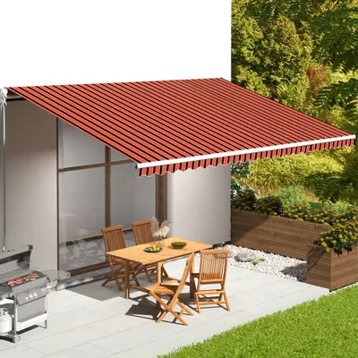 Produktbild von "im Angebot" Markisenbespannung Orange und Braun 6x3,5 m - Markisen CC4444