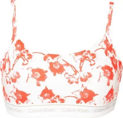 Obrázek produktu pro CK CALVIN KLEIN Dámská podprsenka typu bralette bez viditelných háčků z pružné bavlny, číslo výrobku QP3014O, velikost M, 55 % bavlna, 37 % modal, 8 % Elastan