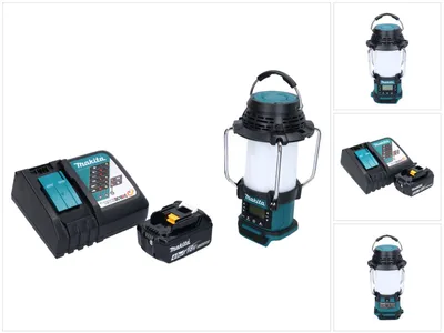Produktbild von Makita DMR 055 RM1 Akku Radio 18 V FM mit Laterne 360° Taschenlampe + 1x Akku 4,0 Ah + Ladegerät