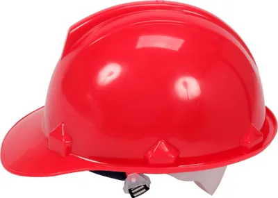 Produktbild von Schutzhelm aus HDPE, Rot, 55–66 cm, mit Sechs-Punkt-Gurt und Pinlock-Verschluss