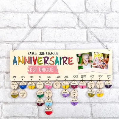 Image de DIY - Calendrier anniversaires en bois
