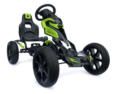 Produktbild von Großer Gokart mit Pedalen Schaumreifen - grün