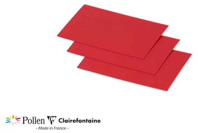 Produktbild von Clairefontaine Karte Mini 70x95 Pollen kirschrot