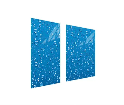 Produktbild von Herdabdeckplatten 2 teilig 75x52 Glaskeramikkochfeld Abdeckung Glas Schneidebrett Blau Tropfen