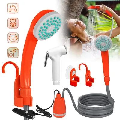 Produktbild von Akku Camping Dusche Outdoor Gartendusche Autowäsche Hundedusche Tauchpumpe Reise