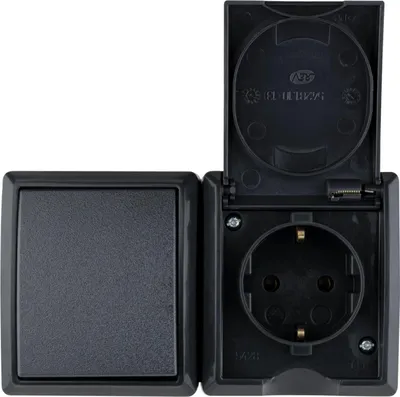 Produktbild von REV RITTER AquaForm FR AP Steckdose Schalter Kombination anthrazit