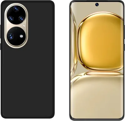 Produktbild von cofi1453® Silikon Hülle Basic kompatibel mit HUAWEI P50 PRO Case TPU Soft Handy Cover Schutz Schwarz