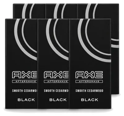 Immagine prodotto di 6 flaconi di dopobarba Axe Black, 100 ml ciascuno - confezione  - 6 pezzi