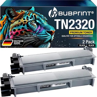 Zdjęcie produktu dla 2 czarne tonery kompatybilne z modelami Brother TN-2320 i TN-2310