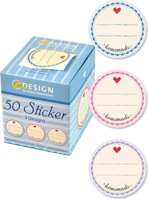 Produktbild von Sticker auf Rolle Motiv Homemade  rund 38mm 3 Motive bunt 50 Stück