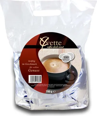 Produktbild von Yvette Kaffee Kaffeepads Dark Kaffeepads 100er (4x25)
