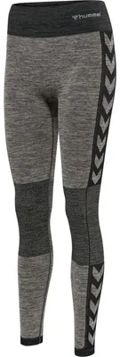 Produktbild von hummel hmlCLEA Seamless Mid-Waist Leggings Damen chateau gray/black melange XS