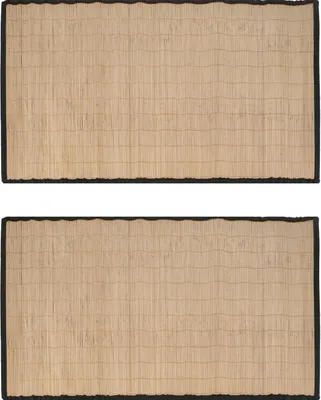 Produktbild von 2x Bambusmatte 60 x 90 cm Rutschfest Bambus Bad Küche Flur Läufer Teppich Vorleger Küchenteppich Badteppich Fußmatte