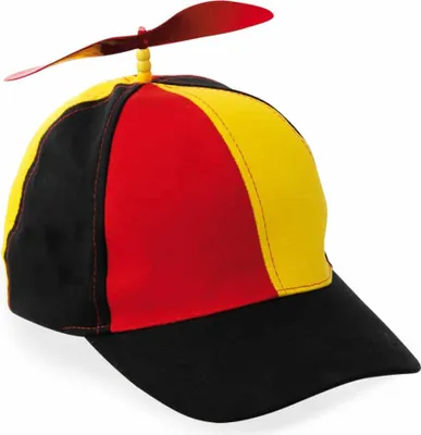 Produktbild von Deutschland Basecap Kappe mit Propeller WM EM Fußball Schwarz Rot Gold Party