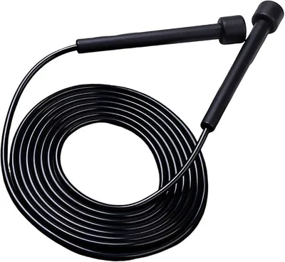 Produktbild von PolkaHome® Springseil Professional – Verstellbares PVC Speed Rope für Fitness, Boxen und Training, Schwarz