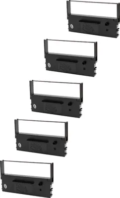 Produktbild von vhbw 5x Farbband Schriftband kompatibel mit Sharp UP 700 Nadeldrucker, Bondrucker - Schwarz